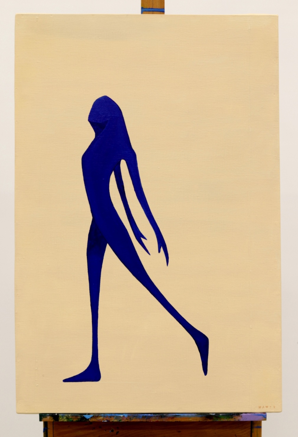 "Shoana Blue." 90X60 tempera, öljy, vernissa. 420e